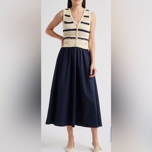 Chic Navy Blue Maxi Dress